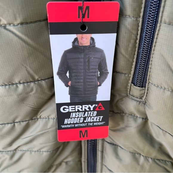 GERRY INSULATED
WEATHERPROOF PUFFER JACKET WITH HOOD SIZE MEDIUM NWT OLIVE GREEN - Picture 2 of 8